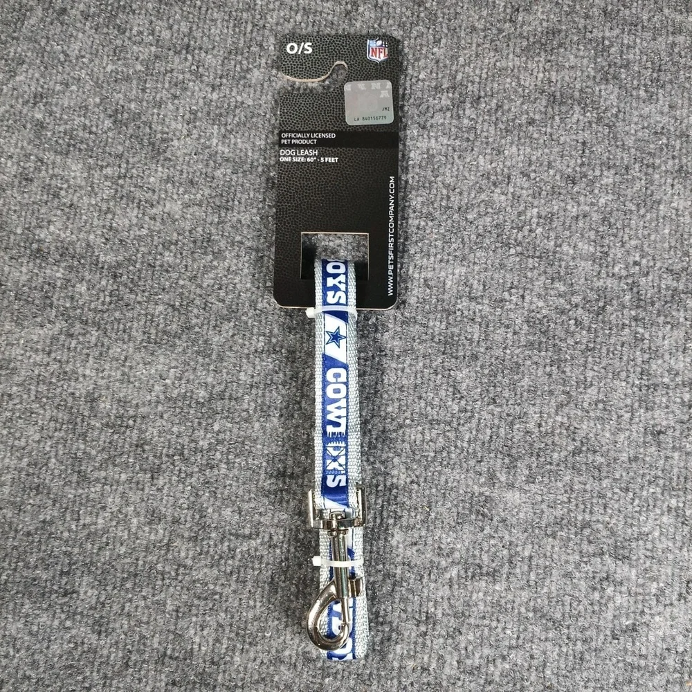 Dallas Cowboys Dog Leash O/S Blue Silver NFL Team Gear Pets First